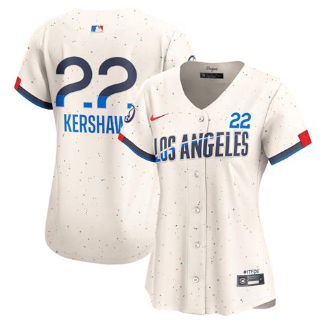 Clayton Kershaw Los Angeles Dodgers Nike Womens 2024 City Connect Limited Player Jersey Cream