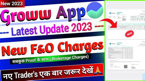 Groww App Latest Option Trading Charges New 2023 Groww Fno Trading