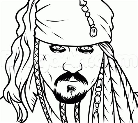 How To Draw Jack Sparrow Easy Step By Step Characters Pop Culture