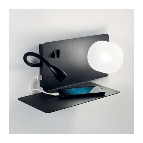 Applique Murale Book Noir Xg Led W Ideal Lux