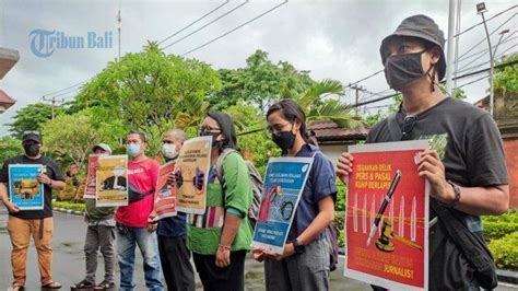 Solidaritas Untuk Jurnalis Nurhadi Jurnalis Bali Gelar Aksi Damai Di