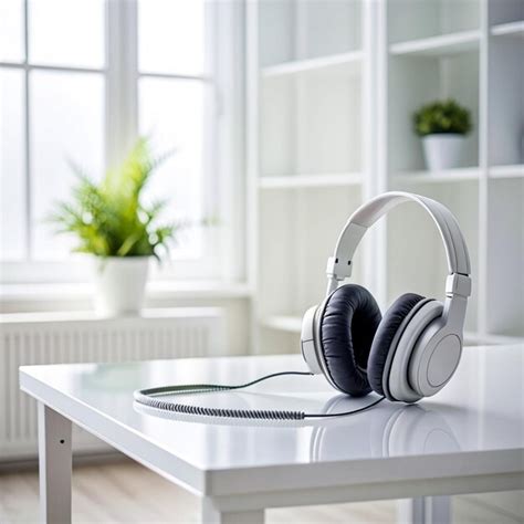 Premium Photo Headphones On Table