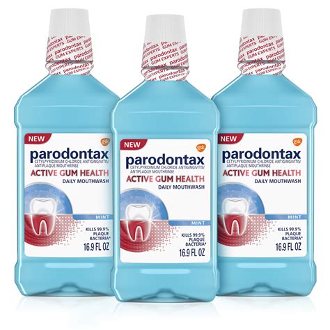 Buy Parodontax Active Gum Health Mouthwash, Mint, 3X16.9 Fl Oz Online ...