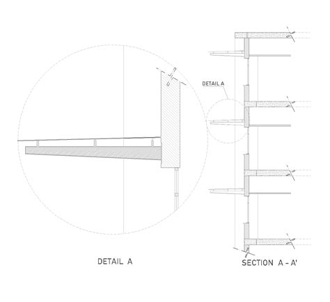 Beton yapı cephesi brise soleil DWG CAD Detay İndir