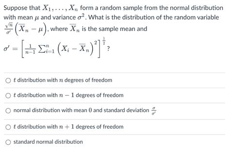 Solved Suppose That X1 Xn Form A Random Sample From The Chegg