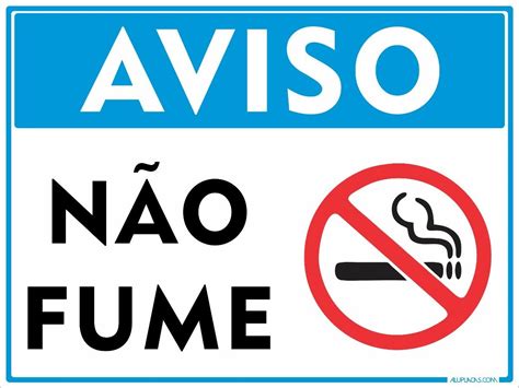 20 Placas Aviso Não Fume Proibido Fumar 15x20cm Alumínio Parcelamento