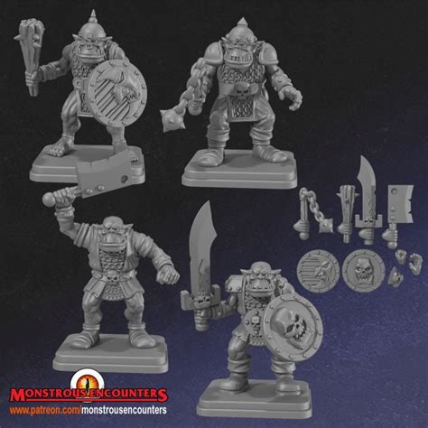 Classic Orcs Set 4 Miniatures Etsy