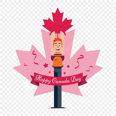 Canada Maple Leaf Vector Design Images Happy Canada Day Guy Holding