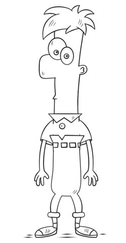 Dibujo De Ferb Fletcher Para Colorear Dibujos Para Colorear Imprimir