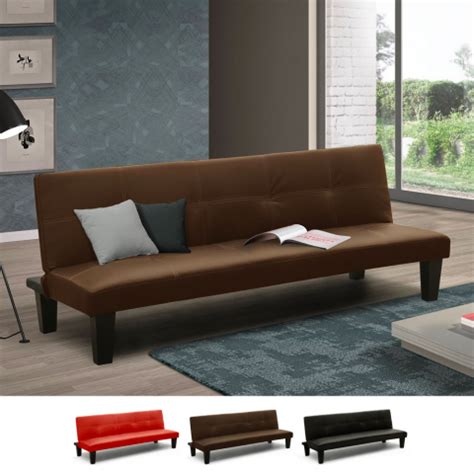 Merida Canapé lit convertible 3 places design nordique clic clac en tissu