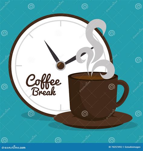 Delicious Coffee Break Design Stock Illustration Illustration Of