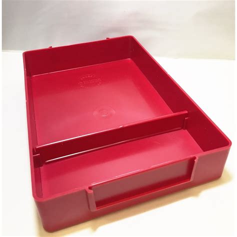 Plastic Storage Tray With Small Divided Compartment Red 6x915