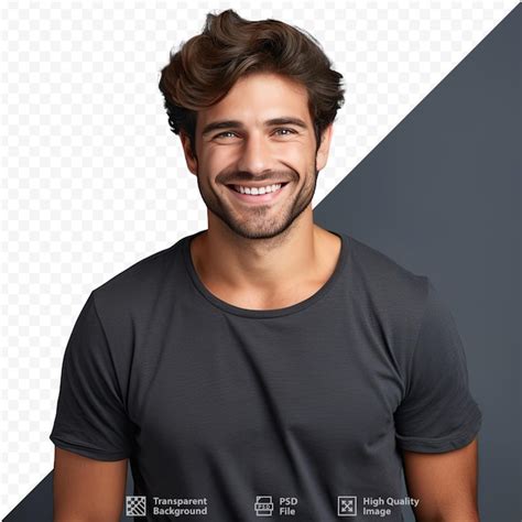 Un Hombre Sonriendo Con Una Camiseta Negra Que Dice Reciclar