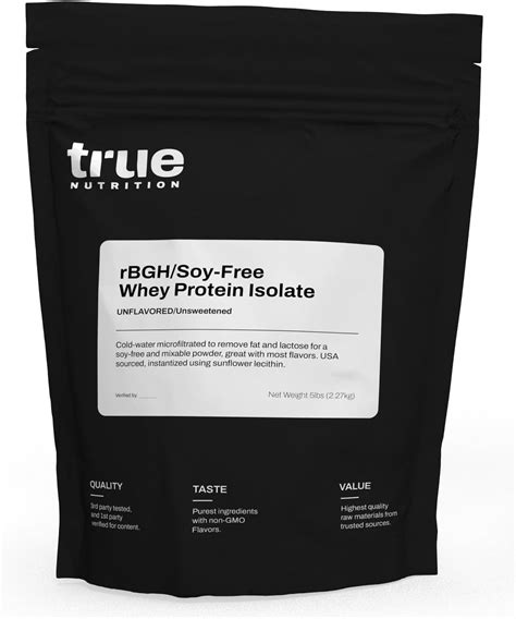 True Nutrition Aislamiento de proteína de suero sin soja rBGHleche