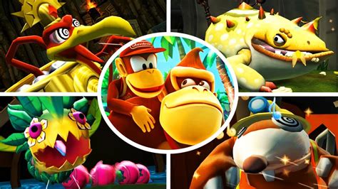 Donkey Kong Country Returns All Bosses Mirror Mode YouTube