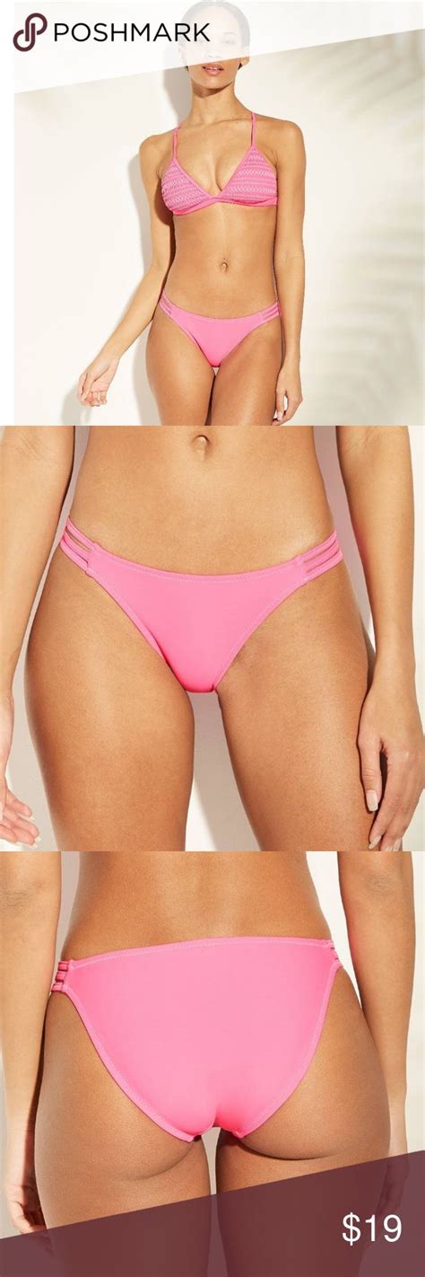 NWT Hot Pink Strappy Cheeky Bikini Bottom New With Tag Strappy Cheeky