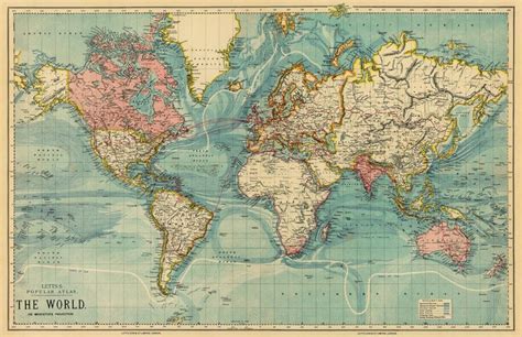 Vintage World Map Poster