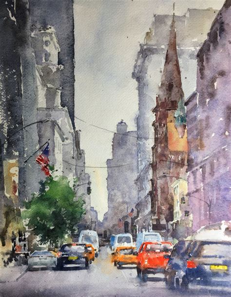 Blog Michele Clamp Art Watercolor City Watercolor Landscape