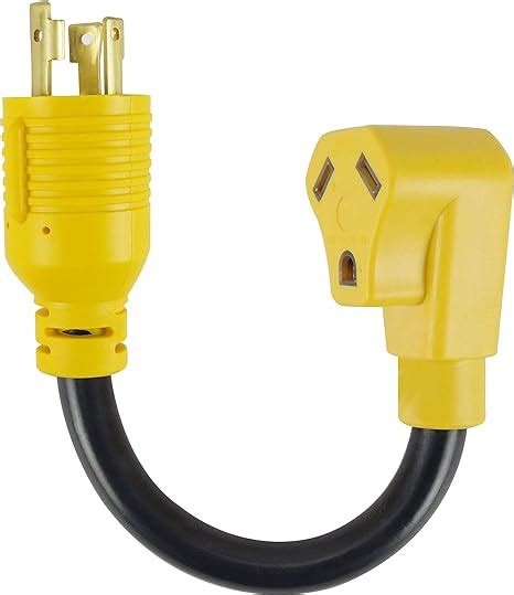 Amazon 3 Prong RV Generator Adapter Cord NEMA L5 30P To TT 30R 30