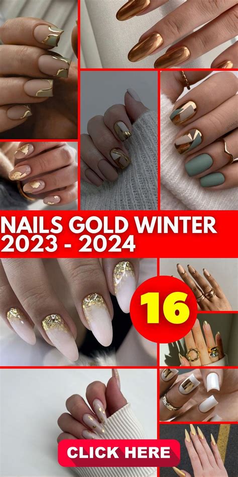 Nail The Winter Look Glamorous Gold Nail 16 Ideas For 2023 2024 Artofit