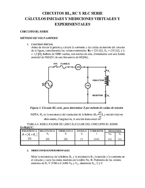 Circuitos Rl Rc Y Rlc Practicas Y Circuitos Rl Rc Y Rlc