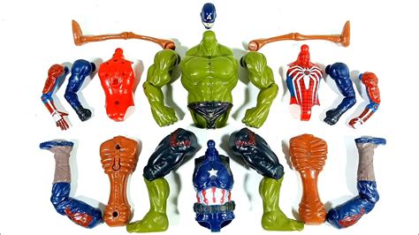 Avengers Toys Assemble Spider Man Hulk Smash Siren Head Captain