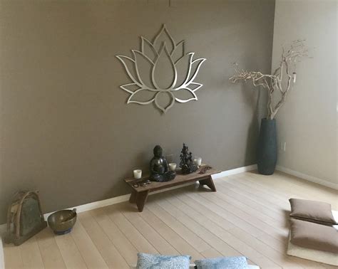 Lotus Flower Large 3d Metal Wall Art Meditation Wall Art Etsy