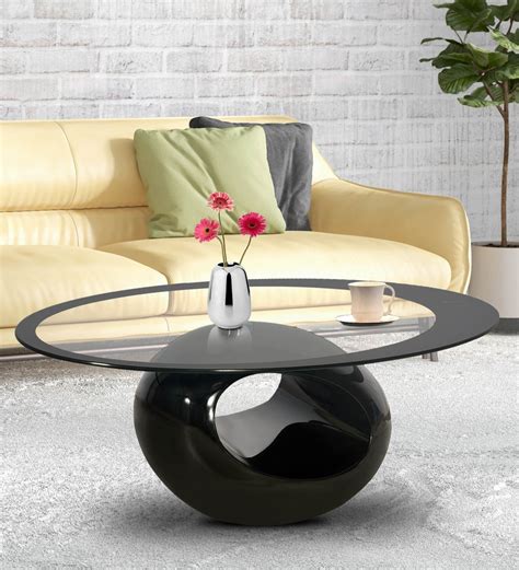 Buy Gayle Large Coffee Table In Black Finish By Godrej Interio Online