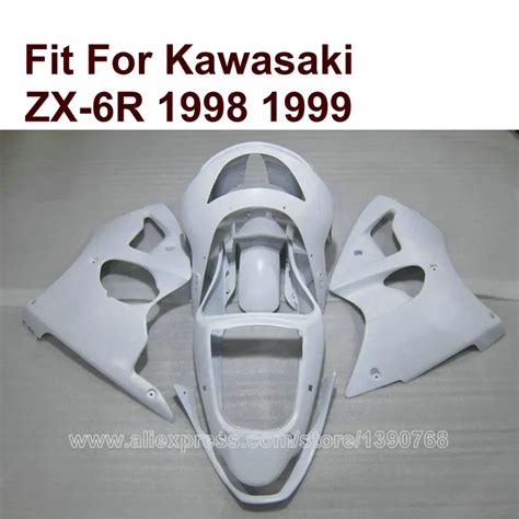 Injection Molded Fairing For Kawasaki Zx6r 98 99 White Fairings Ninja