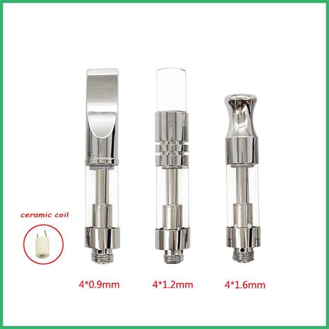 Ceramic Empty Vape Carts Tank Glass Vapes Atomizer Wax Vaporizer Wickless Empty Refillable