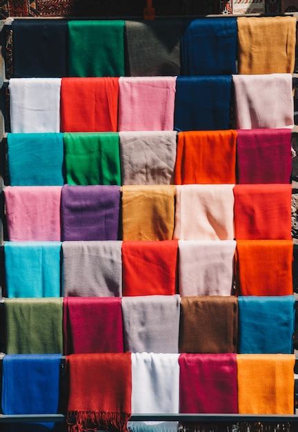 Premium Photo Colorful Manufacturing Fabric Textiles In Bazaar