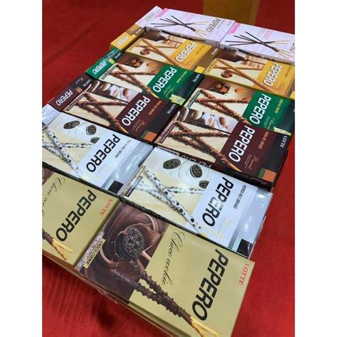 Lotte Pepero Assorted Flavours Big Pack 256g Shopee Malaysia