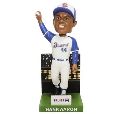 Hank Aaron Home Run Record Bobblehead Atlanta Braves Sga Ebay