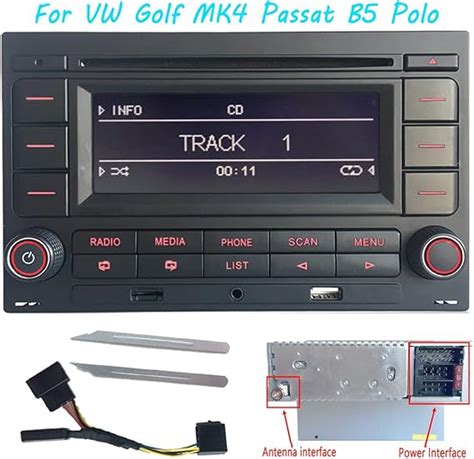 Radio De Coche Est Reo De Audio Rcn Para Vw Golf Mk Polo Passat B