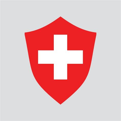 Premium Vector Switzerland Flag In Shield Shape Frame