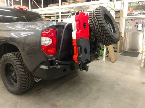 Chaos Fab Shop Custom Tire Carrier Which Lowers The Spare Toyota