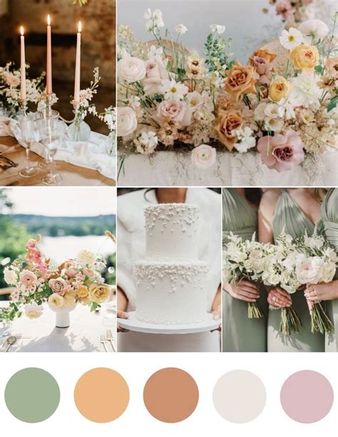 Autumn Pastels Wedding Colour Palette Wedding Color Palette Wedding