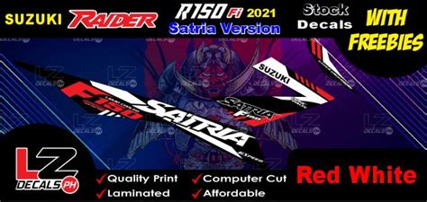 Suzuki Raider Fi Satria Version Stock Decals Stickers With