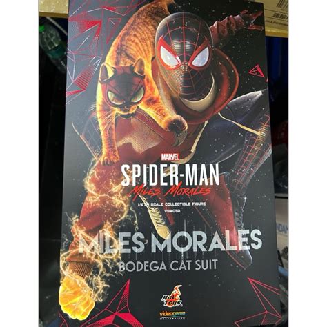 Hot Toy Vgm Spider Man Miles Morales Bodega Cat Suit Collectible Figure Shopee Malaysia