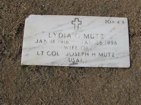 Lydia Augusta Cunningham Mutz Find A Grave Memorial