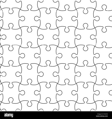 Vector Illustration Flat Design Puzzle Seamless Pattern Stock Vector