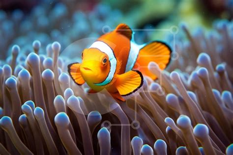 Beautiful Image of a Clownfish in its Natural Habitat stock photo | Creative Fabrica