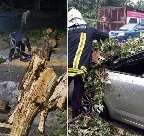 FOTO Copaci rupți mașini distruse copii pierduți și 88 localități