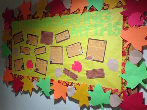 10 Thanksgiving Myths Bulletin Board Make This Board During Month Of November And After