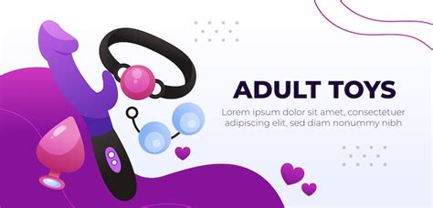 Free Vector Gradient Sex Toys Banner Design