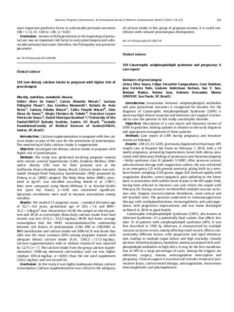 Pdf 129 Catastrophic Antiphospholipid Syndrome And Pregnancy A Case