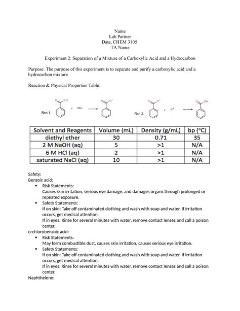 Lab Report 2 N A Name Lab Partner Date CHEM 3105 TA Name