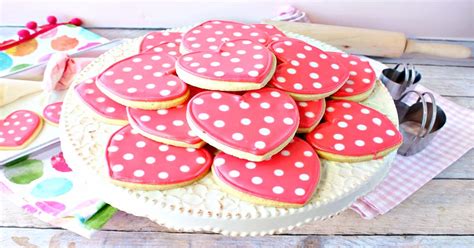 Polka Dot Heart Sugar Cookies Kudos Kitchen By Renee