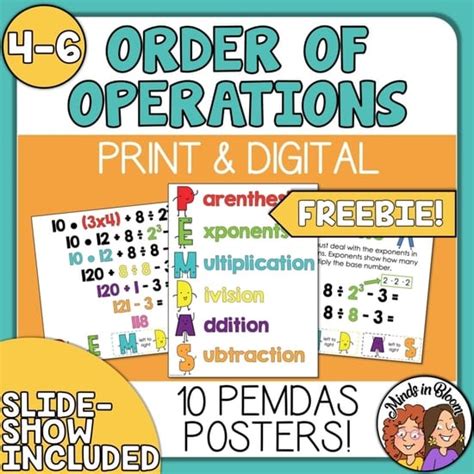 Order Of Operations FREEBIE Posters Anchor Charts Student