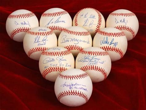 Signed Baseball Collection with Hall of Famers (10)